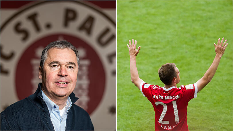 Will Philipp Lahm (r.) bei St. Pauli sehen: Geschäftsführer Andreas Rettig (l.).
