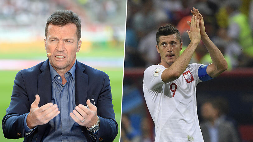 Robert Lewandowski (r.) sollte seine Wechselwunsch-Pläne fürs Erste vergessen - das meint TV-Experte Lothar Matthäus.