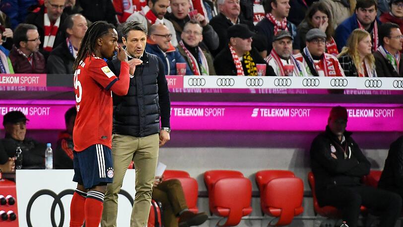 Renato Sanches (l.) im Gespräch mit Niko Kovac.
