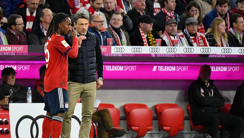 Renato Sanches (l.) im Gespräch mit Niko Kovac.
