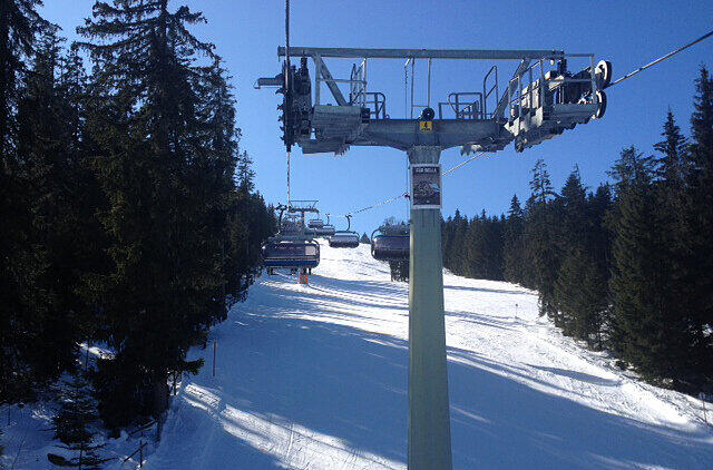 Machte am Aschermittwoch Zicken: Der Kreuzwankl-Ski-Express in Garmisch.