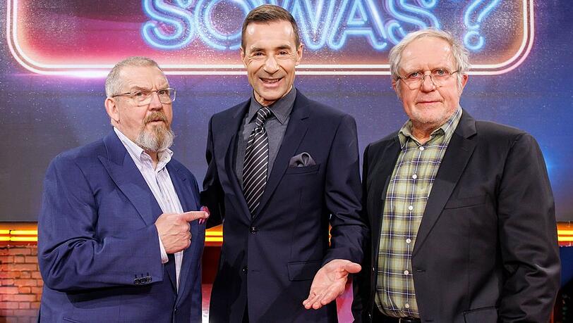 "Wer wei&szlig; denn sowas XXL - Das unvorstellbare Wissensquiz mit Kai Pflaume" diesmal unter anderem mit den beiden "Tatort"-Stars Dietmar B&auml;r (l.) und Harald Krassnitzer.