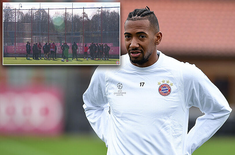 Wegen muskulären Problemen am Oberschenkel konnte Jérôme Boateng am Montag nicht am Training teilnehmen.