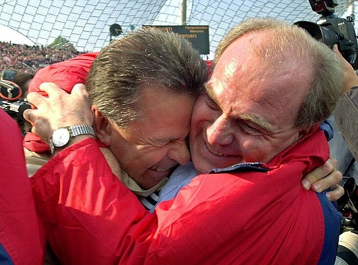 Weggefährten und Freunde: Ottmar Hitzfeld und Uli Hoeneß.