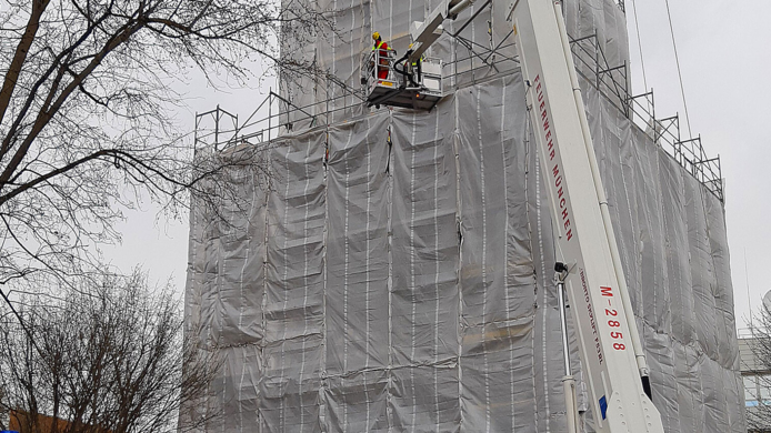 Die Baustelle in der Floriansmühlstraße.