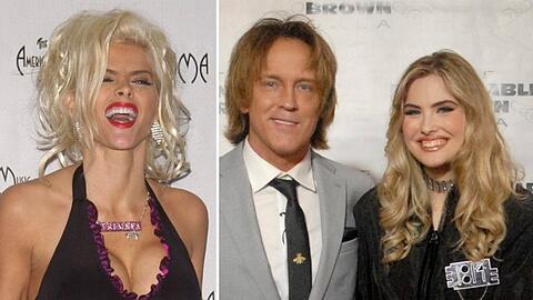 Anna Nicole Smith (l.) ist mit nur 37 Jahren im Jahr 2007 verstorben. Ihr Ex-Partner Larry Birkhead und die gemeinsame Tochter Dannielynn m&ouml;chten einen neuen Film &uuml;ber sie verhindern.