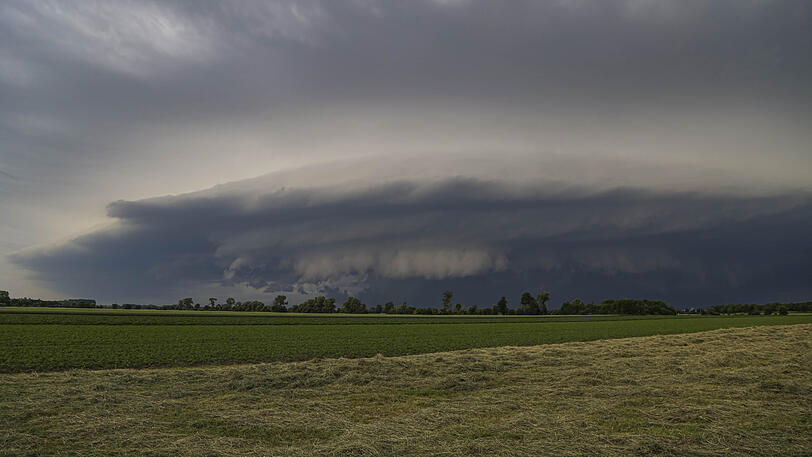 Das Gewitter zog am Montagabend über München und das Umland hinweg.