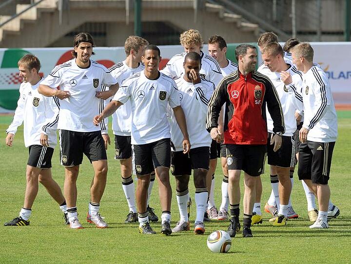 Beim Training. Die dutsche Fußball-Nationalmannschaft