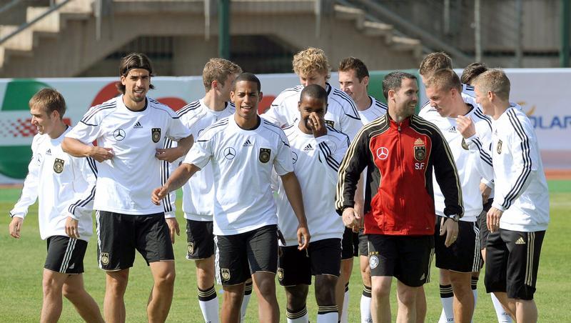 Beim Training. Die dutsche Fußball-Nationalmannschaft Beim Training. Die dutsche Fußball-Nationalmannschaft