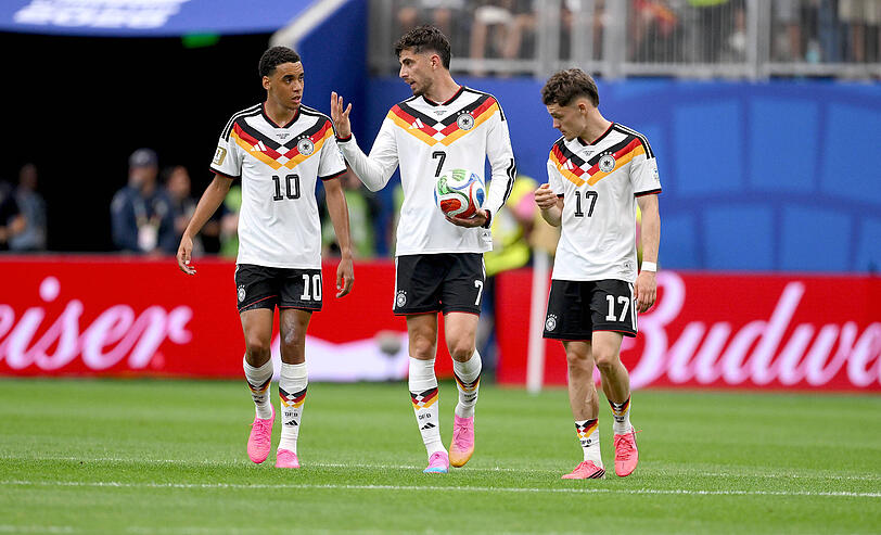Nicht konstant genug (v.l.): Jamal Musiala, Kai Havertz und Florian Wirtz.