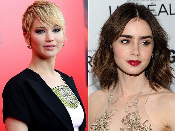 Hauptsache kurz: Jennifer Lawrence setzt auf Pixie, Lily Collins auf Bob