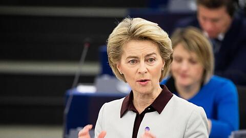 "Es sind etwa 75 Milliarden Euro weniger für die gesamte Periode": EU-Kommissionschefin Ursula von der Leyen.