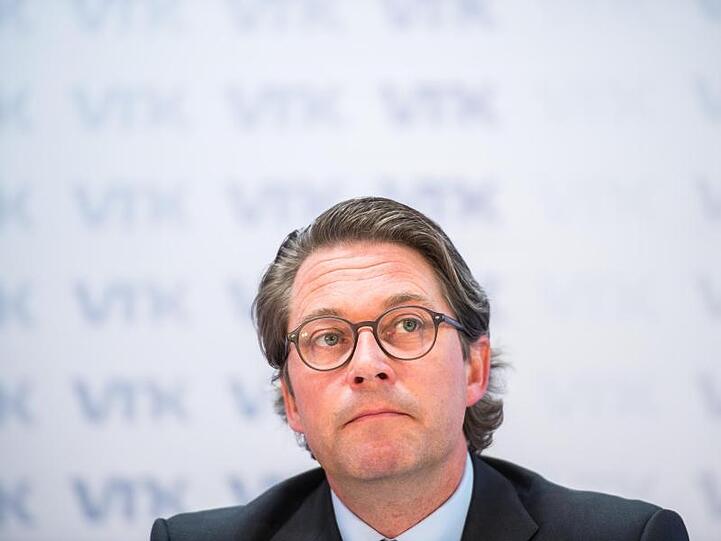 Andreas Scheuer (CSU), Bundesverkehrsminister, während einer Pressekonferenz.