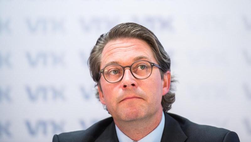 Andreas Scheuer (CSU), Bundesverkehrsminister, während einer Pressekonferenz. Andreas Scheuer (CSU), Bundesverkehrsminister, während einer Pressekonferenz.