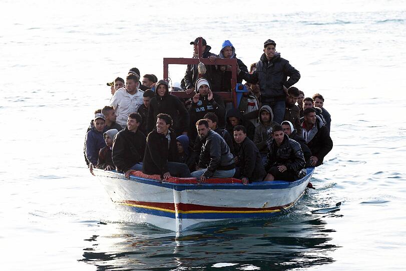 Mit Booten Richtung Norden: Immer mehr Flüchtlinge aus Nordafrika nehmen Kurs auf Lampedusa.