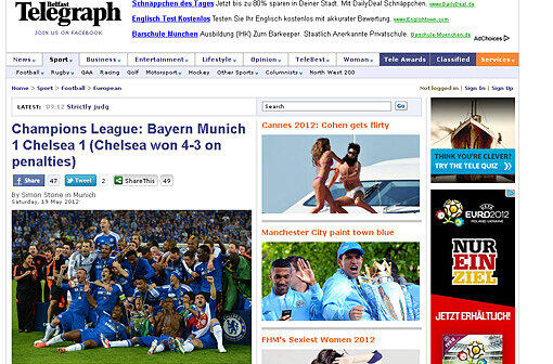 So berichtet der Telegraph