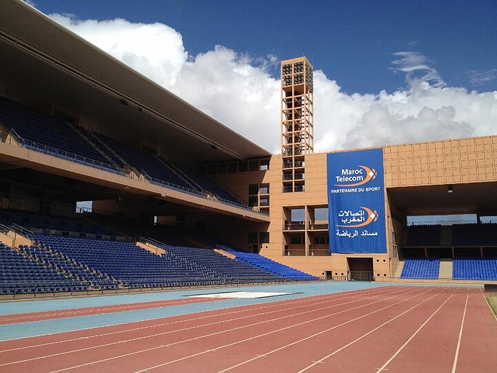 Das Stadion in Marrakesch: Hier wird am Samstag das Finale stattfinden.