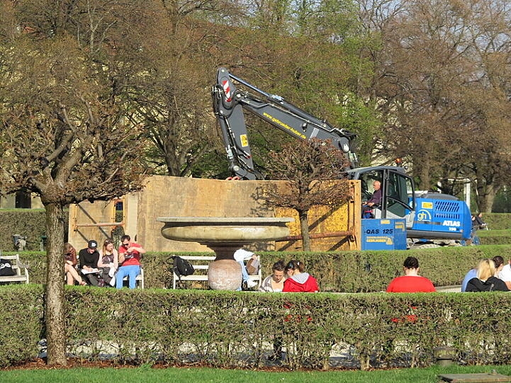 Baustelle im Hofgarten. Die Bilder.