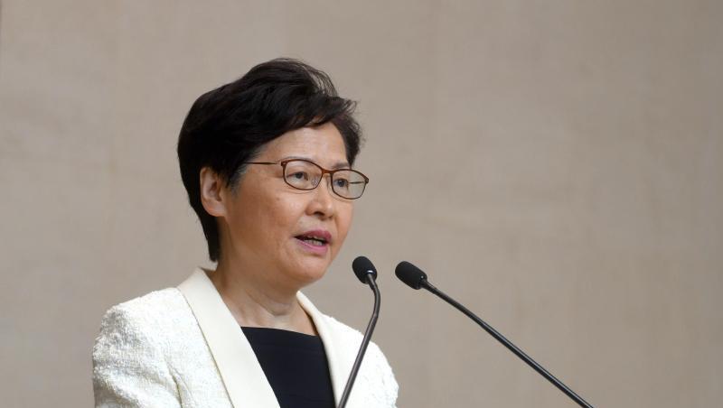Carrie Lam, Regierungschefin der chinesischen Sonderverwaltungszone, am Dienstag bei einer Pressekonferenz in Hongkong. Carrie Lam, Regierungschefin der chinesischen Sonderverwaltungszone, am Dienstag bei einer Pressekonferenz in Hongkong.