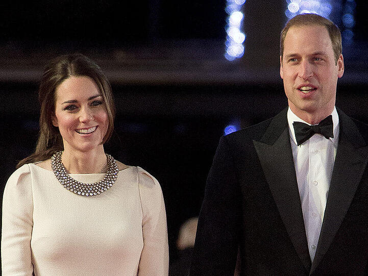 Herzogin Kate und ihr Mann Prinz William auf der Premiere von "Long Walk to Freedom"