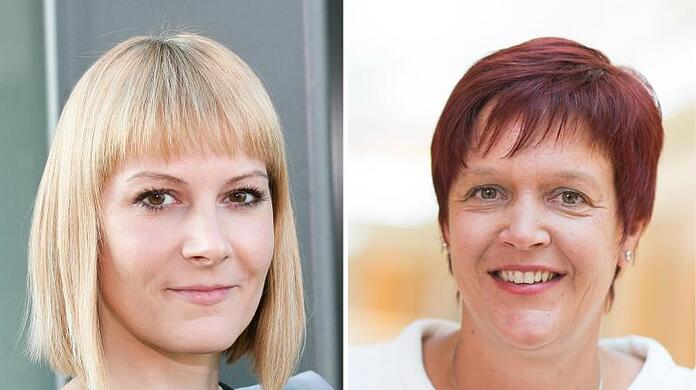 Die Bildkombo zeigt die Bundestagsabgeordneten Nicole Gohlke (l) und Susanne Ferschl (beide Die Linke).