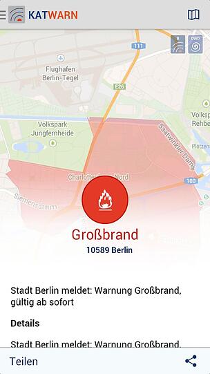 Für alle, die auf Nummer sicher gehen wollen: Katwarn informiert bei Bränden, Unwettern und anderen Katastrophen in der Umgebung.
