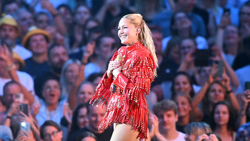 Helene Fischer sorgte f&uuml;r Stimmung in der M&uuml;nchner Allianz Arena.