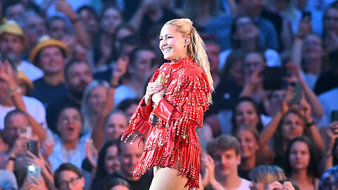 Helene Fischer sorgte f&uuml;r Stimmung in der M&uuml;nchner Allianz Arena.