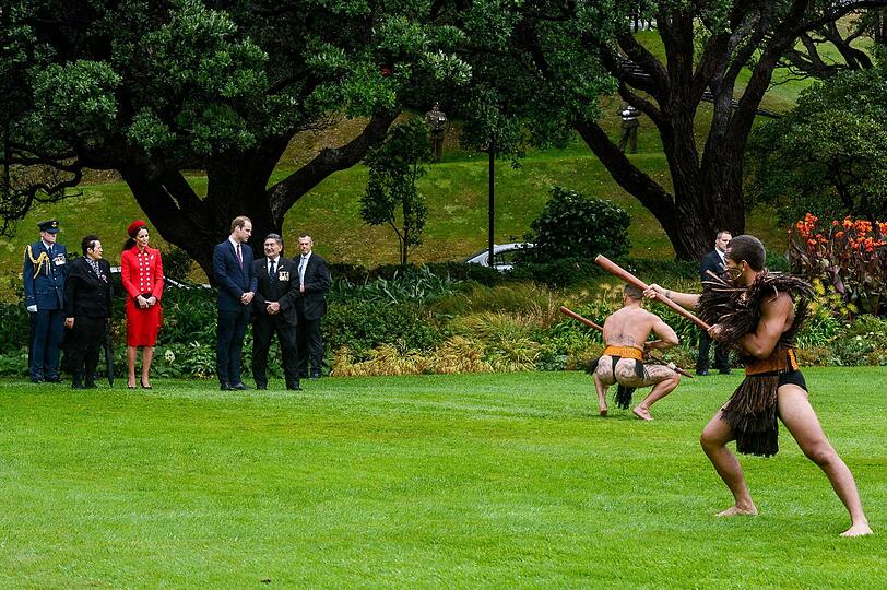 Mehr Bilder vom Staatsempfang in Neuseeland.