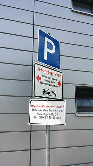 Wer kein Ticket zieht, wird abgeschleppt.