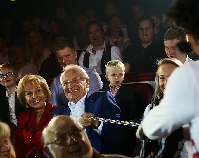 Edmund Stoiber mit Clown Folco