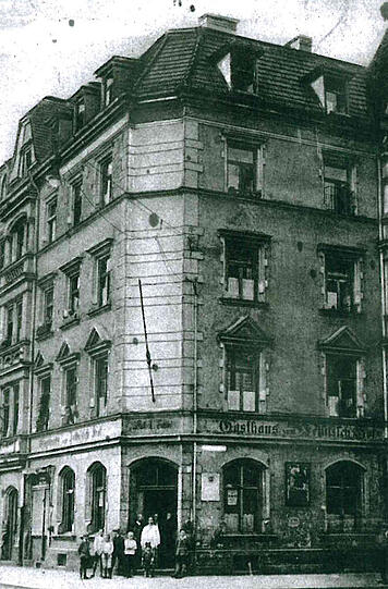 Ende der 20er-Jahre: Das &bdquo;Gasthaus zum Feilitzsch-Hof&ldquo; gehörte Matthias Ruhland, dem Schwiegervater von AZ-Leserin Gaby Ruhland.