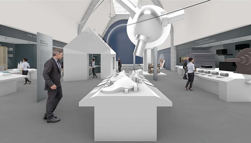 Windkraft darf in der neuen Ausstellung nicht fehlen. Der Kopf eines Windrads wird veranschaulichen, wie groß die Dinger sind.