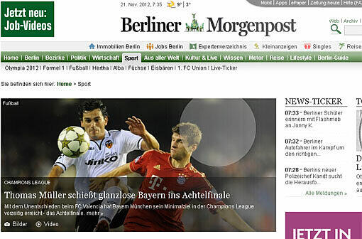 "Glanzlos" findet auch die Berliner Morgenpost die LEistung der Bayern