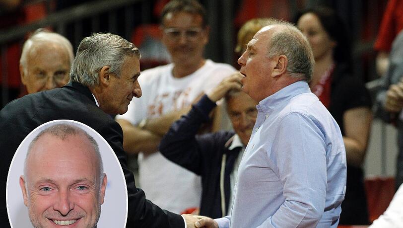 „Da haben sich zwei gefunden“, sagt Experte Buschmann (kl. Bild) über Pesic (l.) und Hoeneß. „Da haben sich zwei gefunden“, sagt Experte Buschmann (kl. Bild) über Pesic (l.) und Hoeneß.