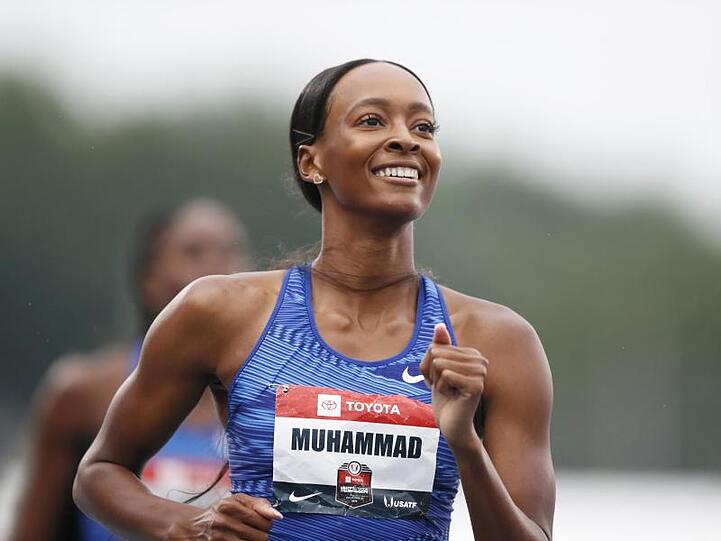 Hat einen neuen Weltrekord über 400 Meter Hürden aufgestellt: Dalilah Muhammad aus den USA.