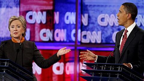 Persönliche Angriffe: Hillary Clinton (l.) und Barak Obama