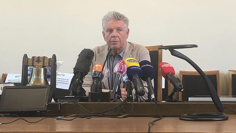Münchens OB Dieter Reiter (SPD) bei der Pressekonferenz im Rathaus.
