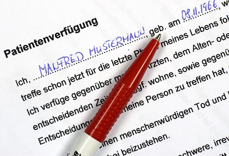 Ein wichtiges Dokument: die Patientenverfügung.