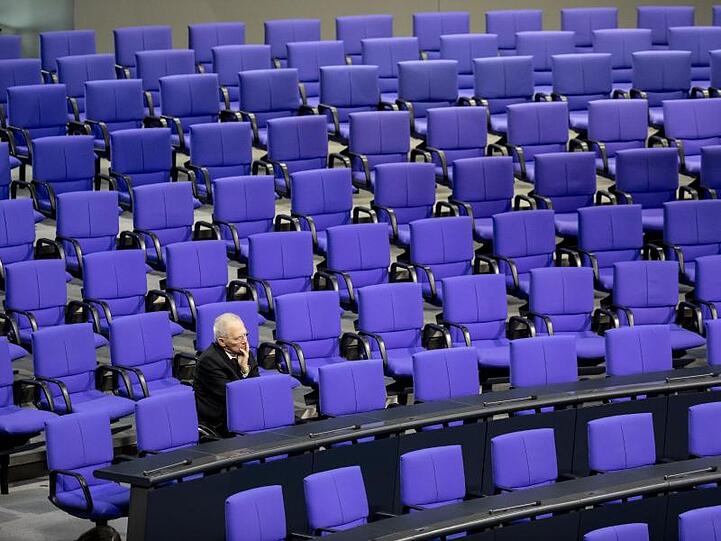 Wolfgang Schäuble Ende Januar während einer aktuellen Stunde zur Wahlrechtsreform im Deutschen Bundestag.