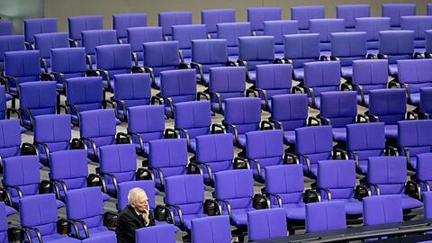 Wolfgang Schäuble Ende Januar während einer aktuellen Stunde zur Wahlrechtsreform im Deutschen Bundestag.