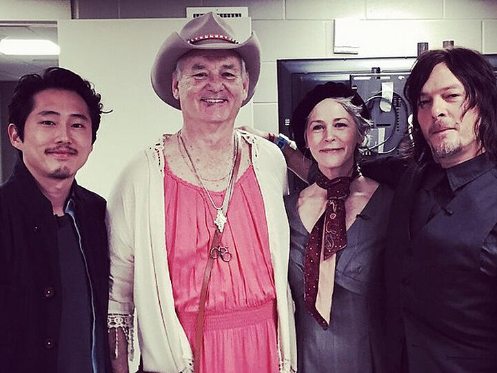 Steven Yeun, Bill Murray, Melissa Mc Bride und Norman Reedus (v. l. n. r.)