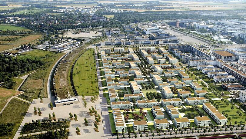 So soll es aussehen, wenn's fertig ist: In der Messestaddt geht der Bau weiter. So soll es aussehen, wenn's fertig ist: In der Messestaddt geht der Bau weiter.