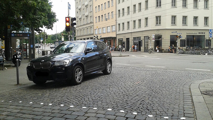 Der Falsch-Parkplatz an der Reichenbachstraße.