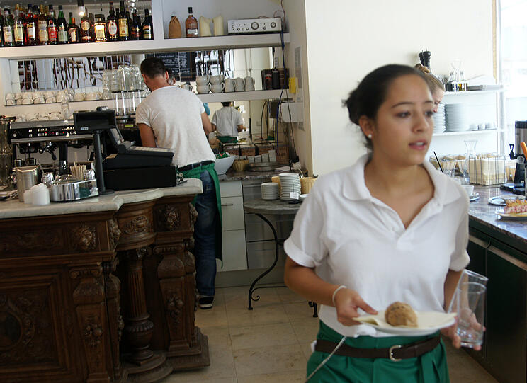 Der Kaffee im "Kafehaus Karameel" stammt aus der Kafeemanufaktur Heilandt in Köln.