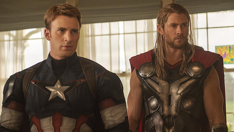 Captain America (Chris Evans, l.) und Thor (Chris Hemsworth, r.) Captain America (Chris Evans, l.) und Thor (Chris Hemsworth, r.)