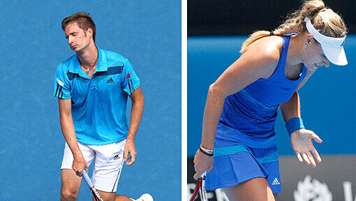 Florian Mayer und Angelique Kerber scheitern im Achtefinale der Australian Open. Florian Mayer und Angelique Kerber scheitern im Achtefinale der Australian Open.