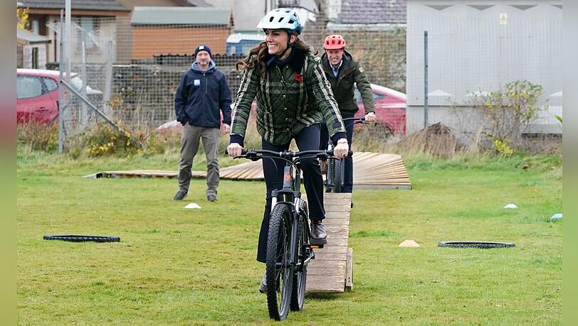 Kate und William hatten sichtlich Spaß auf ihren Mountainbikes.