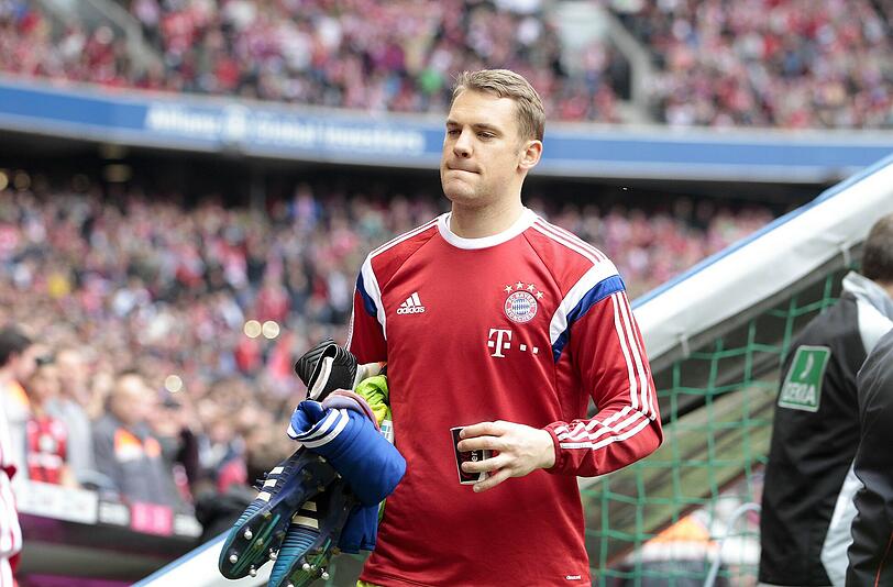 Der einzige Profi im Kader des FC Bayern ohne Einsatz an diesem Samstagnachmittag: Manuel Neuer