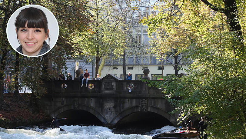 Bei der Surferwelle: Die Brücke unter der Prinzregentenstraße muss saniert werden. Politiker sehen die alten Bäume am Eisbach in Gefahr. Bei der Surferwelle: Die Brücke unter der Prinzregentenstraße muss saniert werden. Politiker sehen die alten Bäume am Eisbach in Gefahr.